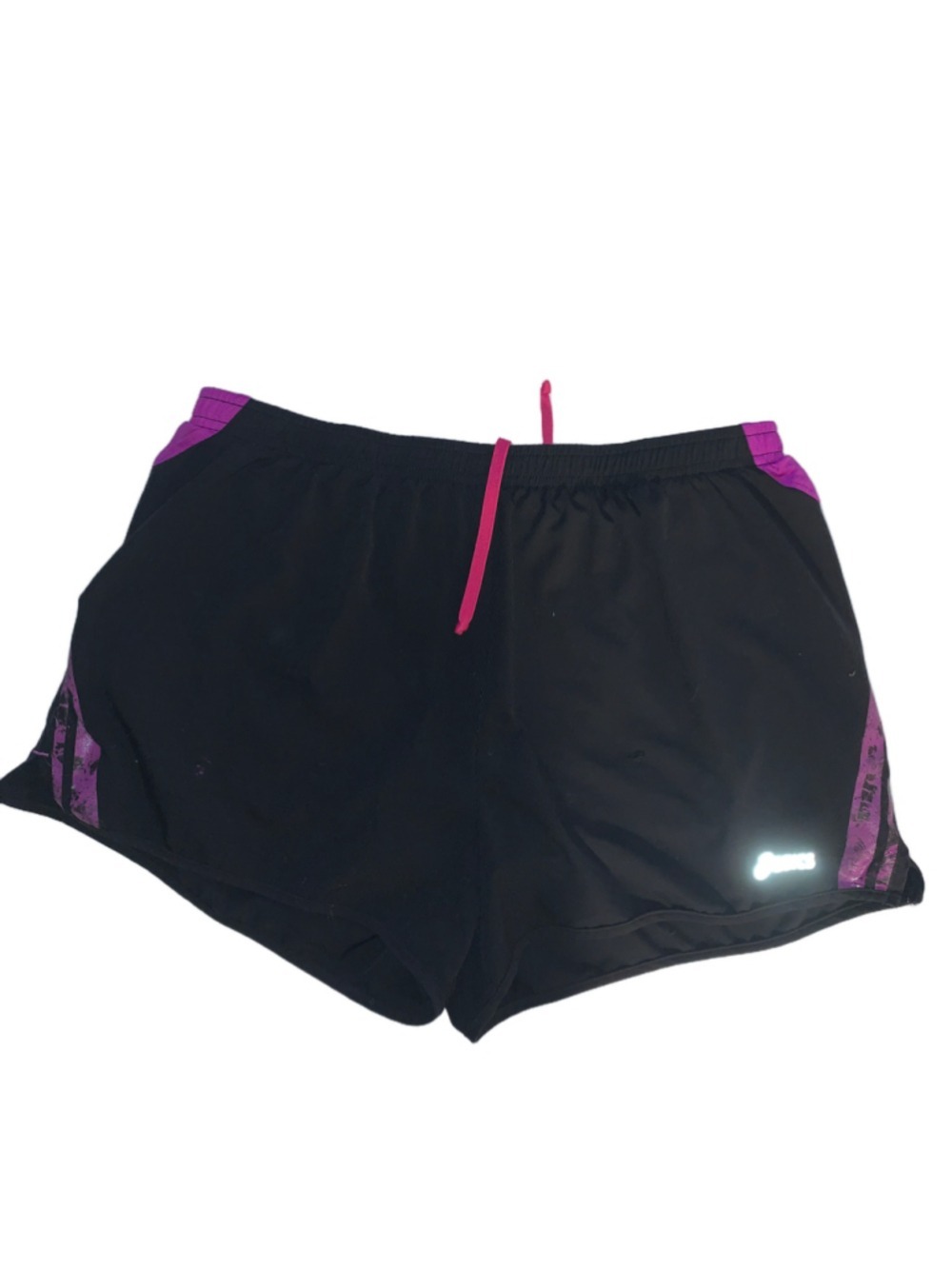 Women's Asics Athletic Shorts Size L Black and Purple